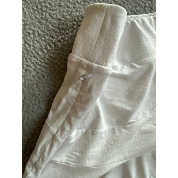 Ibkul Flounce Skort Large Zipper Pocket Pull On Flare White Golf Tennis Prep - Picture 2 of 11